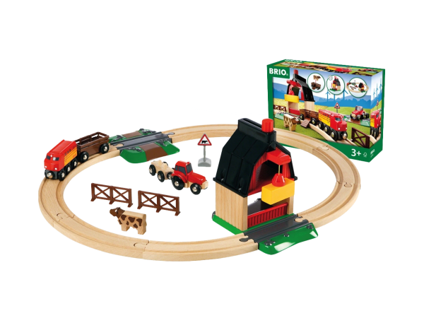 BRIO bondegård togsett og 2 barnebøker