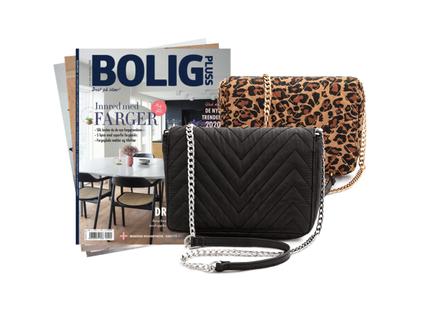 Becksöndergaard crossbody-veske og 5 nummer av BoligPluss