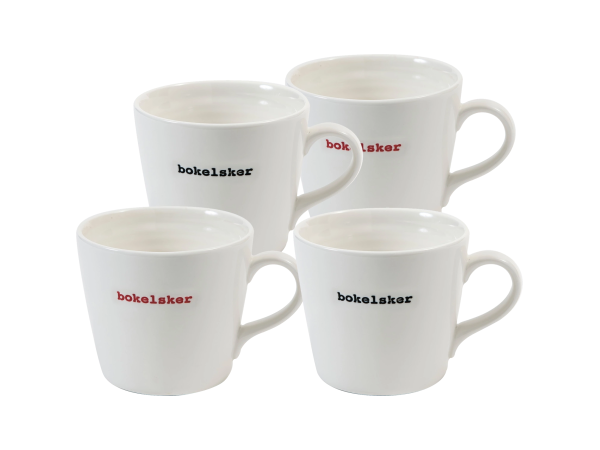 Bokelsker-krus og 3 bøker