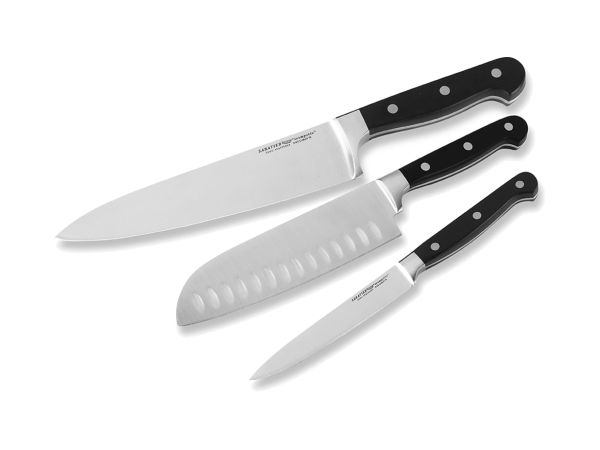 Sabatier knivsett i 3 deler og bok