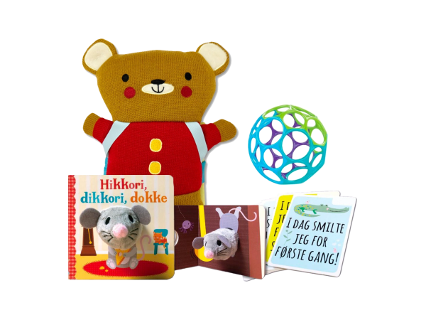 Babypakke med bamseboken Maia