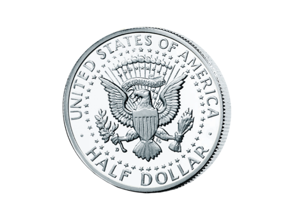 Original halvdollar preget i 40% sølv